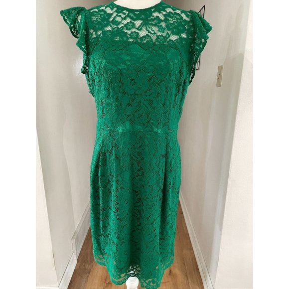 EUC Lauren Ralph Lauren Green Lace Dress
